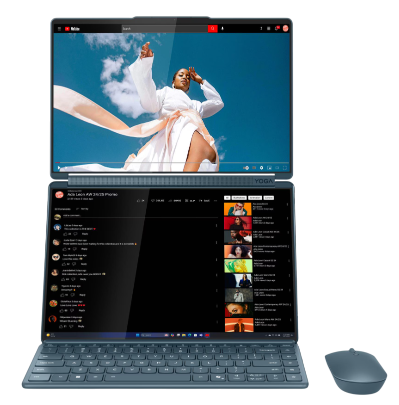 Лаптоп LENOVO Yoga Book 9 14IAH10 2x14" 2.8K OLED 120Hz Touch/Ultra 7 255H/32GB DDR5X/1TB/WIN11