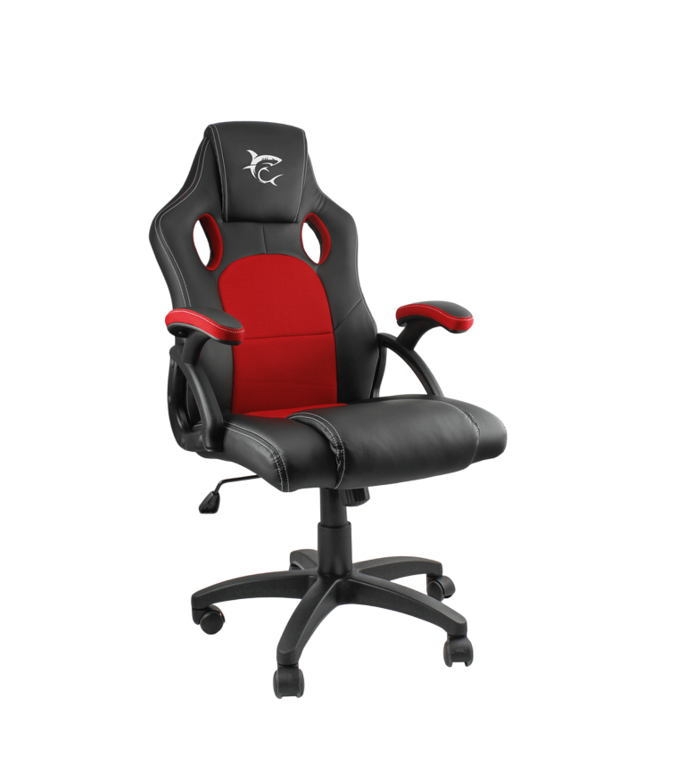 Гејмерски стол Gaming Chair White Shark Kings Throne Black/Red