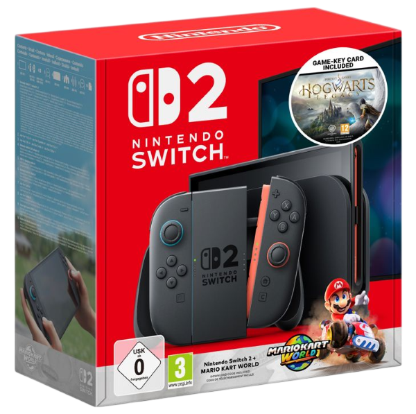 Конзола Nintendo Switch 2 + Mario Kart World + Hogwarts Legacy Bundle