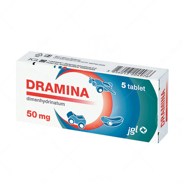 JGL Dramina Превенција на мачнина при патување 5 таблети