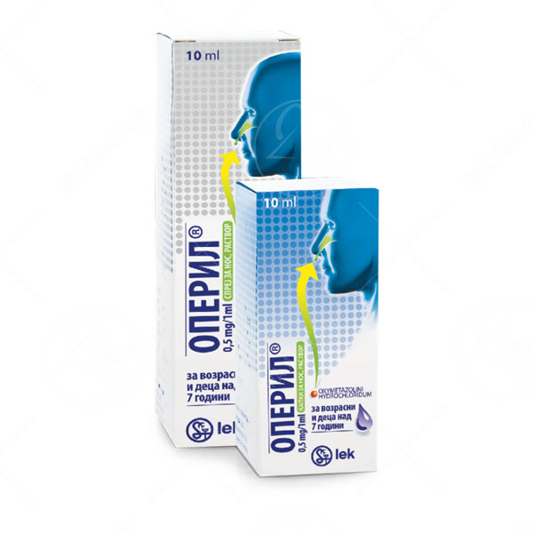 Lek Sandoz Оперил Капки за нос Раствор 0.5mg/1ml 10мл