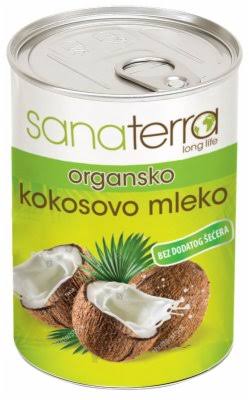 САНАТЕРА ОРГАНСКО КОКОСОВО МЛЕКО 400 МЛ.