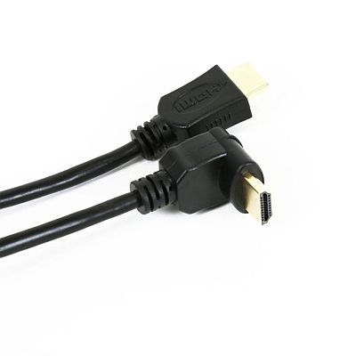 Cable HDMI M/M 90 degrees 3m v.1.4 angular Black Omega