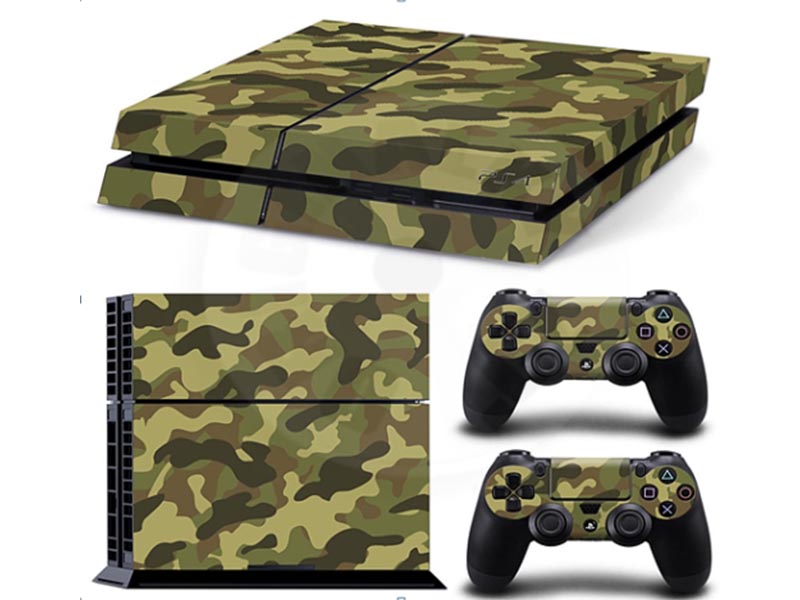 Vinyl cover (stickers) for console and controller - Camouflage (PS4)