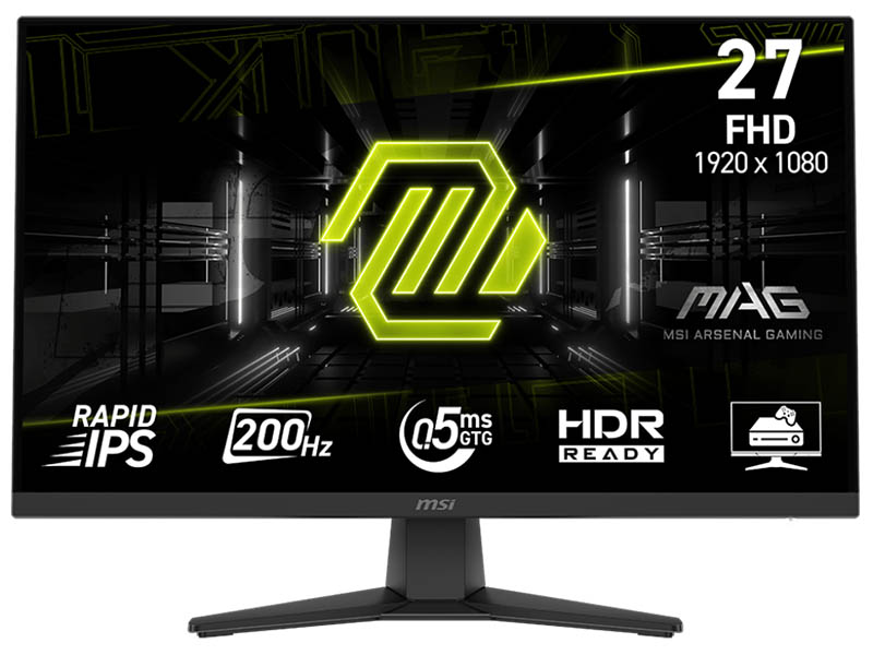 Monitor 27" MSI MAG 272F Gaming Rapid IPS, 200Hz, 0.5ms, FHD, HDMI, DP, Tilt, VESA, Headphone-out