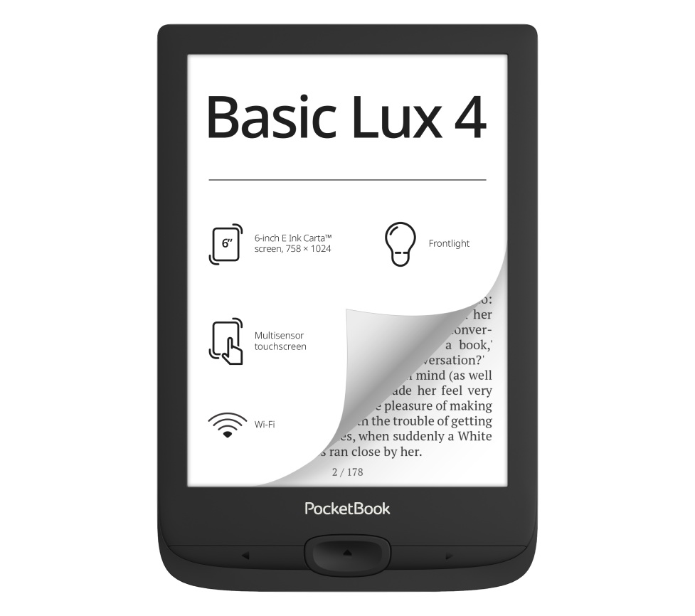 E-Book Reader PocketBook Basic Lux4 Ink Black