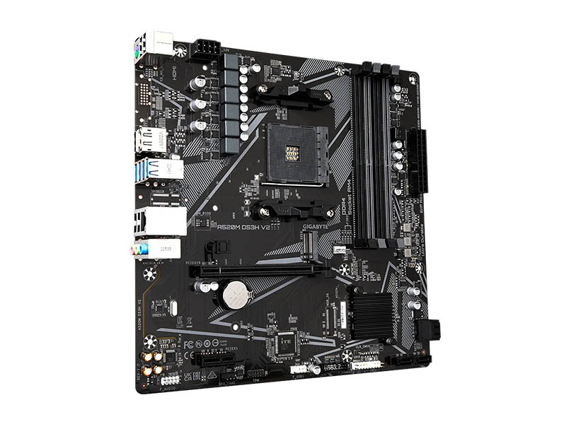 MB Gigabyte A520M DS3H V2 AM4 DDR4 4733MHz OC/SATA3/M.2/USB3.2/DP/HDMI/Gbit LAN