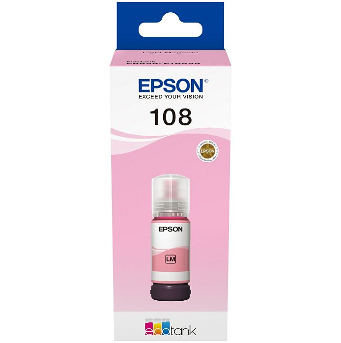 Cart.Epson 108 Light Magenta Ink Bottle L8050/L18050
