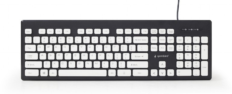 GEMBIRD KB-CH-01 CHOCOLATE USB KEYBOARD BLACK/WHITE
