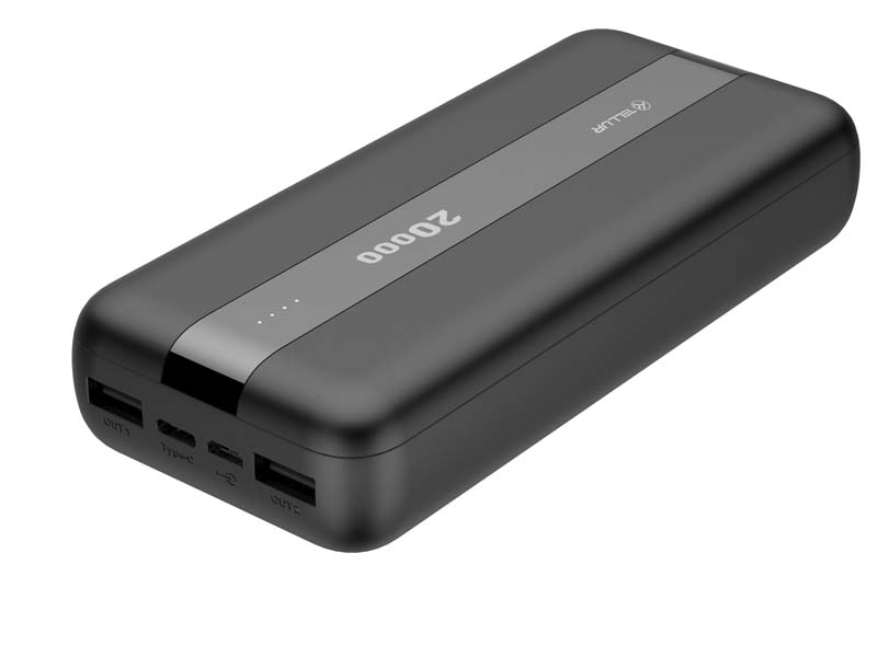 Power Bank Tellur PBC203 20000mAh Dual USB + Type-C + Micro USB Black