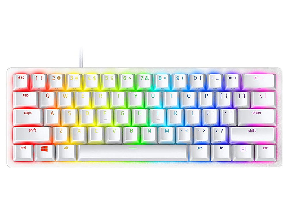 Keyboard Razer Huntsman Mini Mercury Optical Gaming 60% FF RGB Chroma Clicky Purple Switch