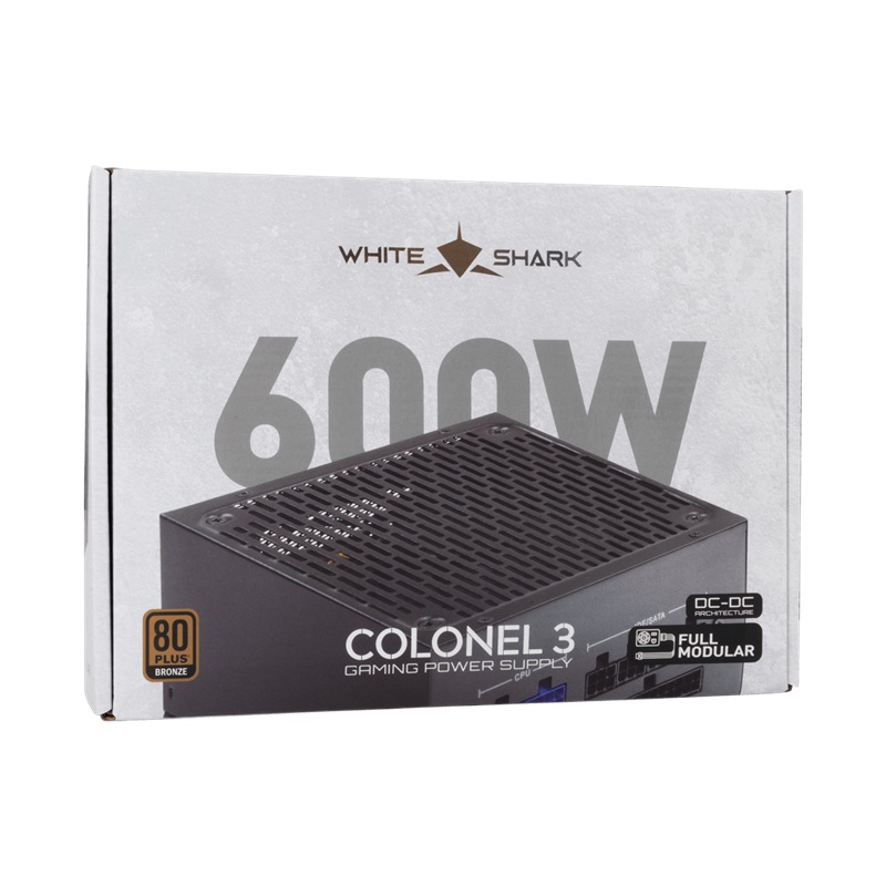PSU 600W White Shark Colonel 3 80Plus Bronze Full Modular