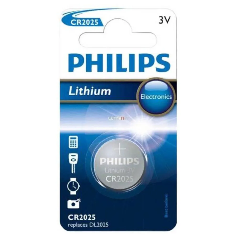 Batteries Philips CR2025 3V 1pack Lithium