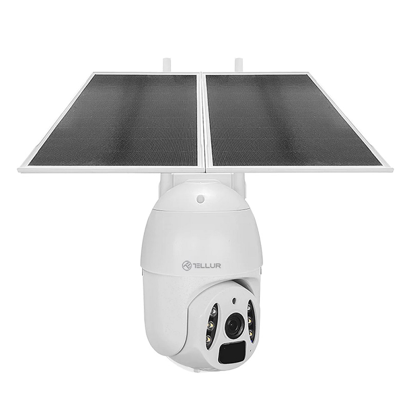 Security Solar Camera Tellur UltraHD Outdoor Smart Wi-Fi Pan & Tilt White