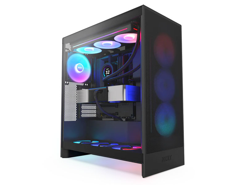 ATX Midi Tower Case NZXT H7 Flow (2024) RGB Black w/USB 3.2, Type-C, 1x 360mm (F360 RGB)