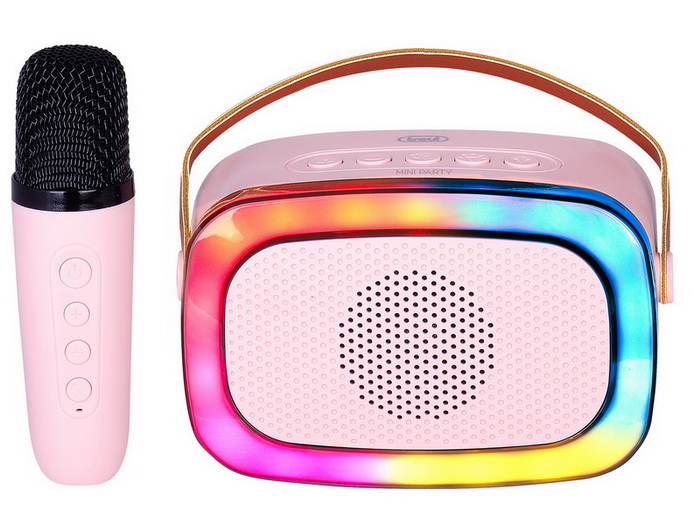 Speaker Trevi XR 8A01 Mini Party KARAOKE w/BT, Microphone. microSD, USB, AUX-IN Pink