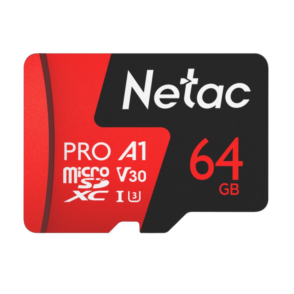 Secure Digital Micro Netac 64GB P500 Extreme Pro SDXC/SDHC cl10 U1 V30 90MB Read