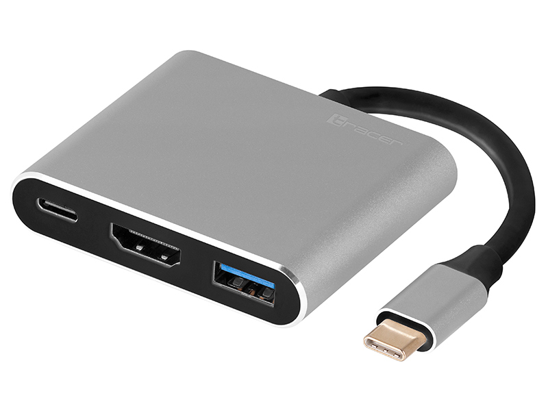 USB HUB 3.1 Type C to HDMI 4K, USB 3.1, PDW 100W Adapter Tracer A1