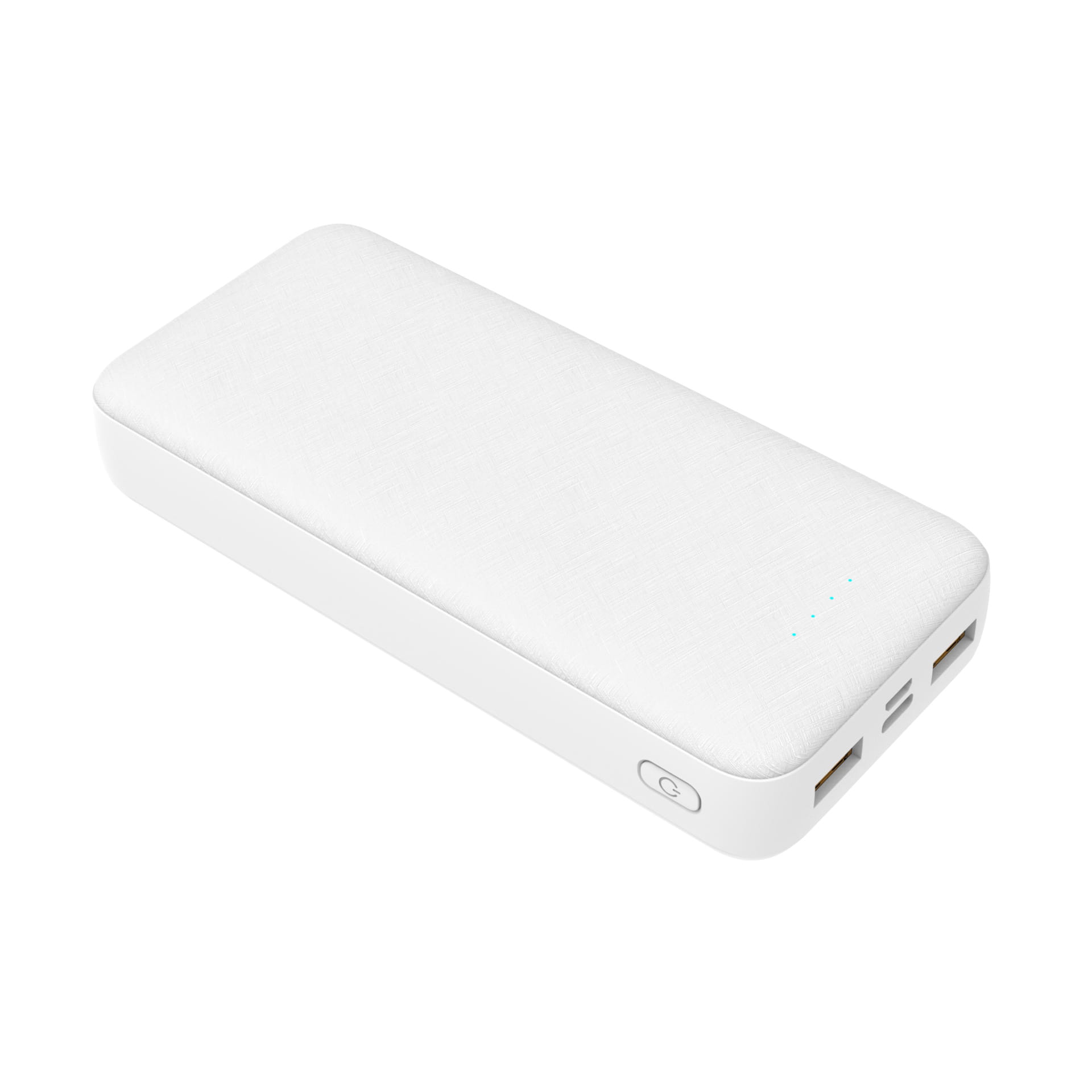 Power Bank Platinet 20000mAh + 20W PD Charger + USB C Cable White