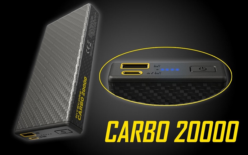 Power Bank Nitecore Carbo 20000 Lightweight QC 20000mAh Carbon Black