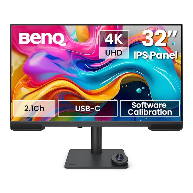 Monitor 32" BenQ PV3200U For Video Editing IPS 3840x2160 4K,HDMI,DP,USB,USB-C,PD 65W,HDR10,Speakers
