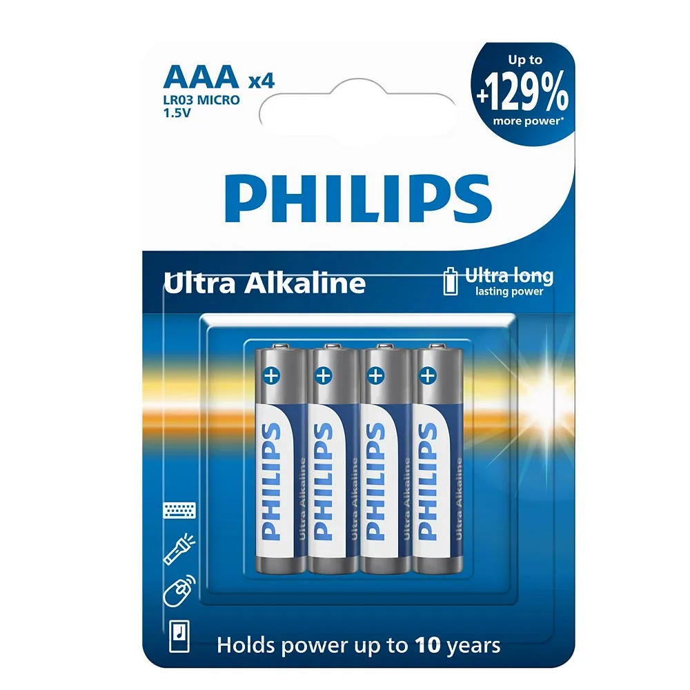 Batteries Philips Ultra AAA Alkaline 4pack