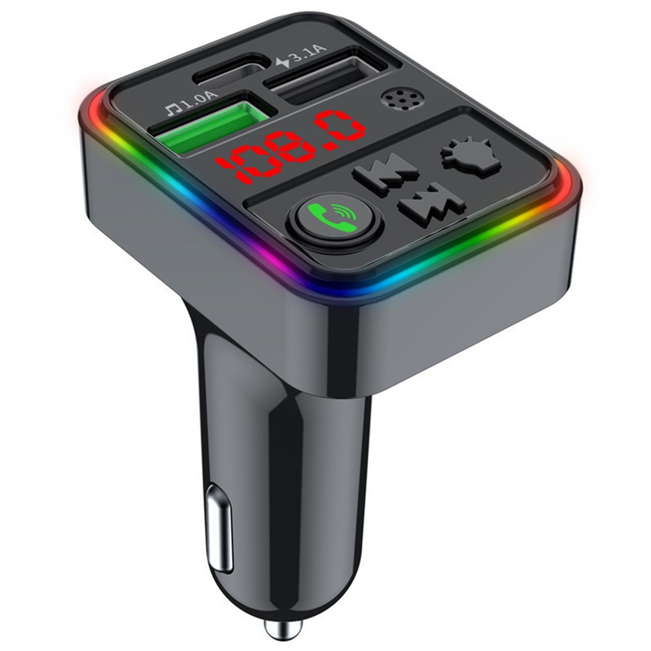 Wireless Bluetooth FM Transmitter - Hands Free/Charger w/LCD Display & Remote BC805E