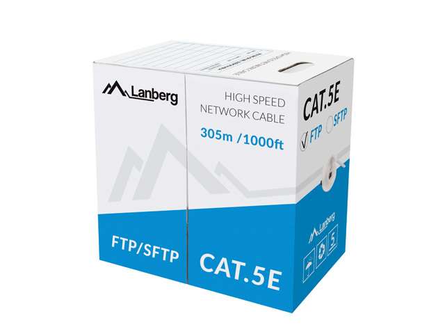 FTP Cable Cat5 305m Stranded Lanberg Gray 0.50 mm CCA
