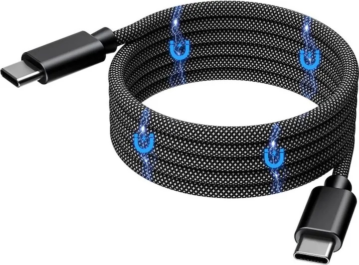 Cable USB 2.0 Type-C to Type-C 1.2m Choetech Magnetic 100W PD Black