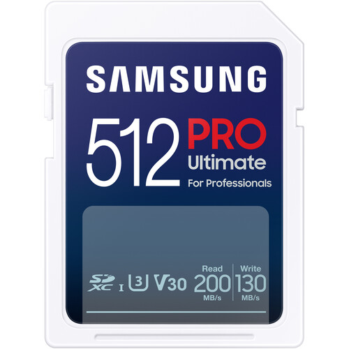 Secure Digital Samsung 512GB SDXC PRO Ultimate 200R/130W U3 V30
