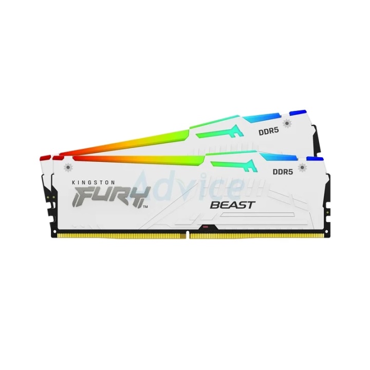 DIMM 32GB DDR5 5600MHz Kingston Fury Beast Kit CL40 RGB White (2x16)