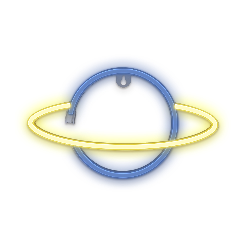 Wall LED Lights Neon Saturn FLNE11 Blue/Yellow