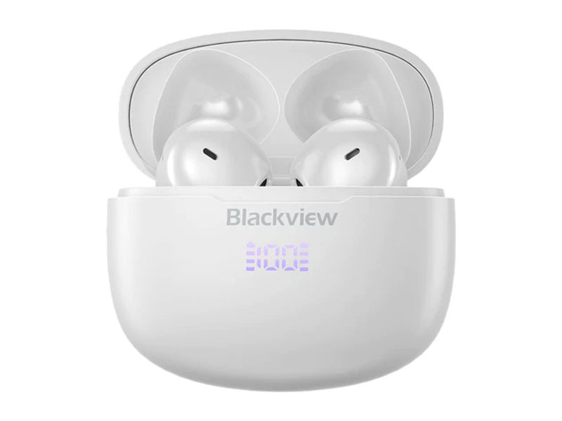 Earphones Blackview AirBuds 7 White TWS, Mic, IPX7, BT 5.3, Noise Cancel, Touch w/Charging Case