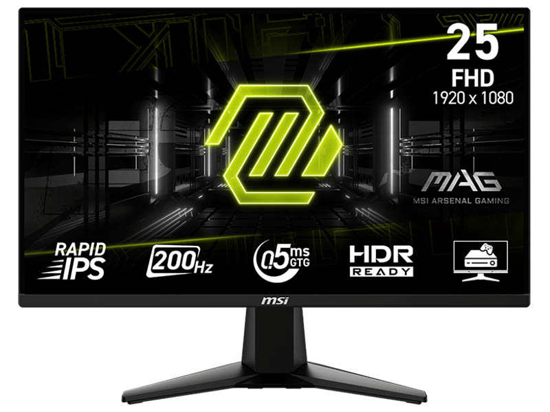 Monitor 25" MSI MAG 255F E20 Gaming Rapid IPS, 200Hz, 0.5ms, FHD, HDMIx2, DP, Tilt, VESA, Headphone
