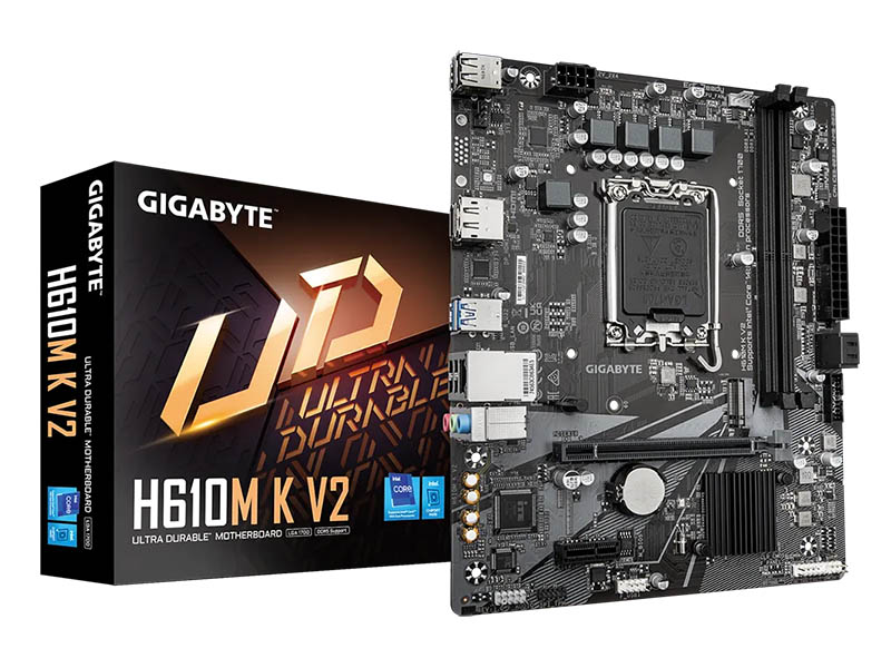 MB Gigabyte H610M K V2 DDR5 LGA1700 5600MHz/SATA3/M.2/USB3.2/GBit LAN/PCIe 4.0/HDMI/DP