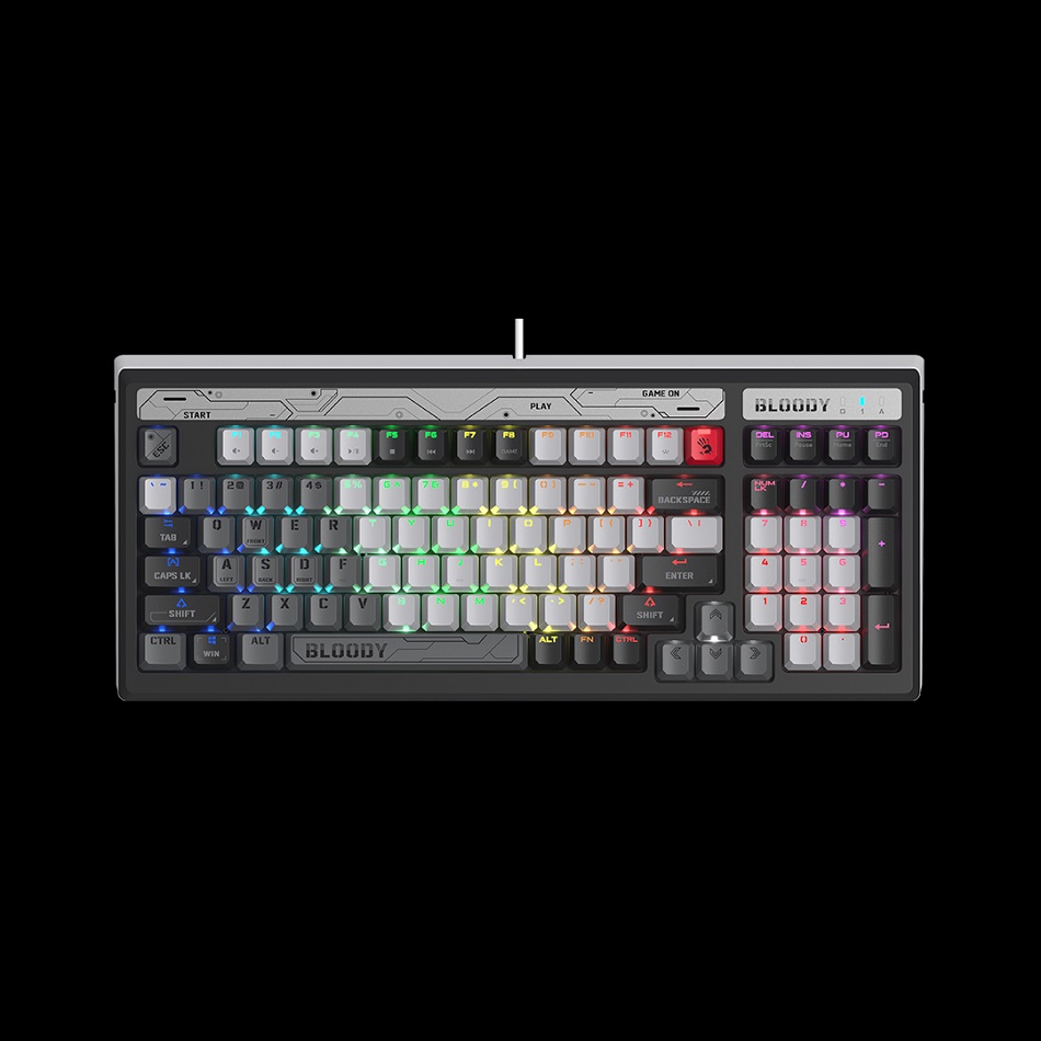 Keyboard A4 Bloody Gaming B950 Mechanical RGB Warrior Grey Brown Switch