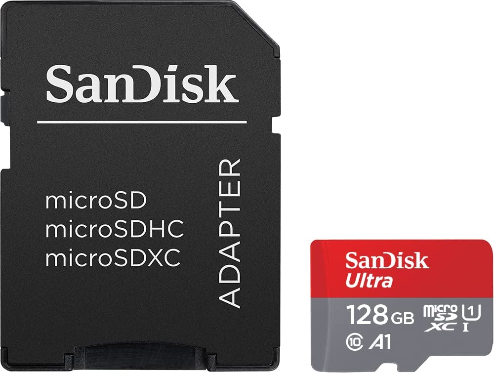 Secure Digital Micro SanDisk 128GB SDXC Ultra 140MB/s UHS-I/U1/Class A1 FullHD w/Adapt.