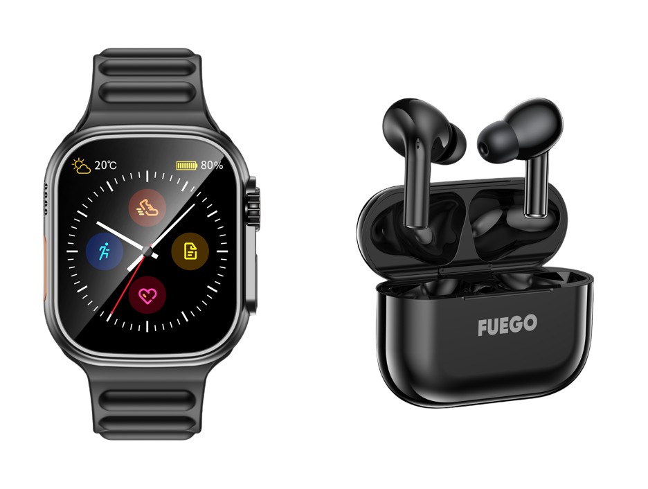 Смарт часовник FUEGO set HKY16 +3straps +T29 Earbuds