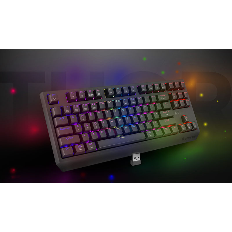Keyboard Genesis Gaming Thor 230 TKL Wireless Mechanical RGB Black Outemu Red Switches