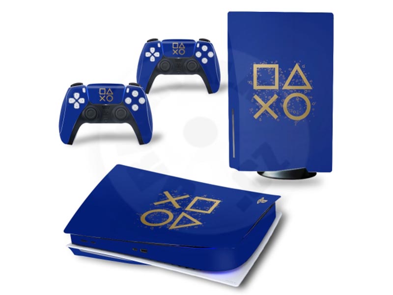 Vinyl cover (stickers) for console and controller - PlayStation Logo v1 (PS5 Disc Edition)