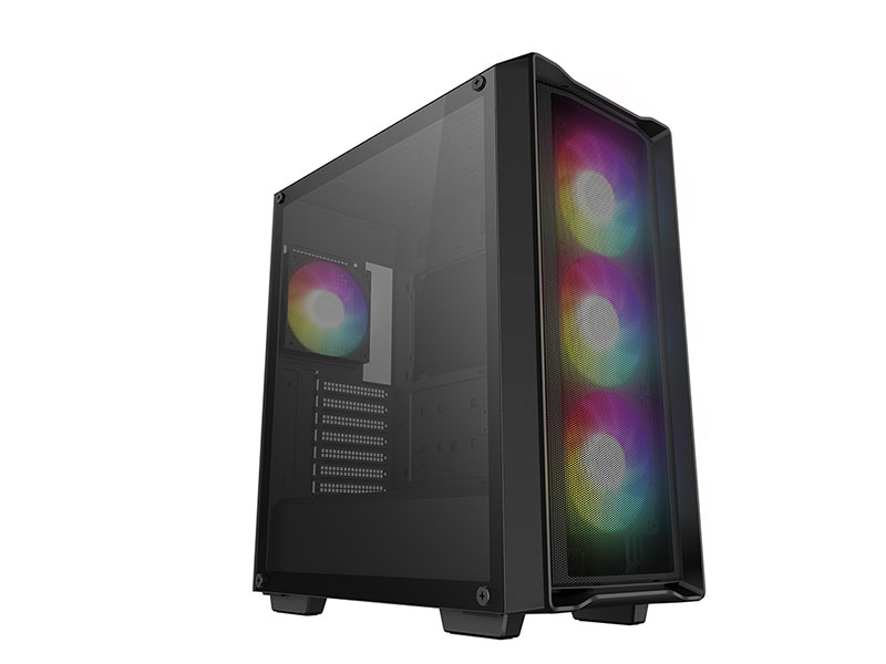 ATX Midi Tower Case Deepcool CC560 MESH V2 ARGB Black w/USB 3.0, 4x 120mm LED Fans
