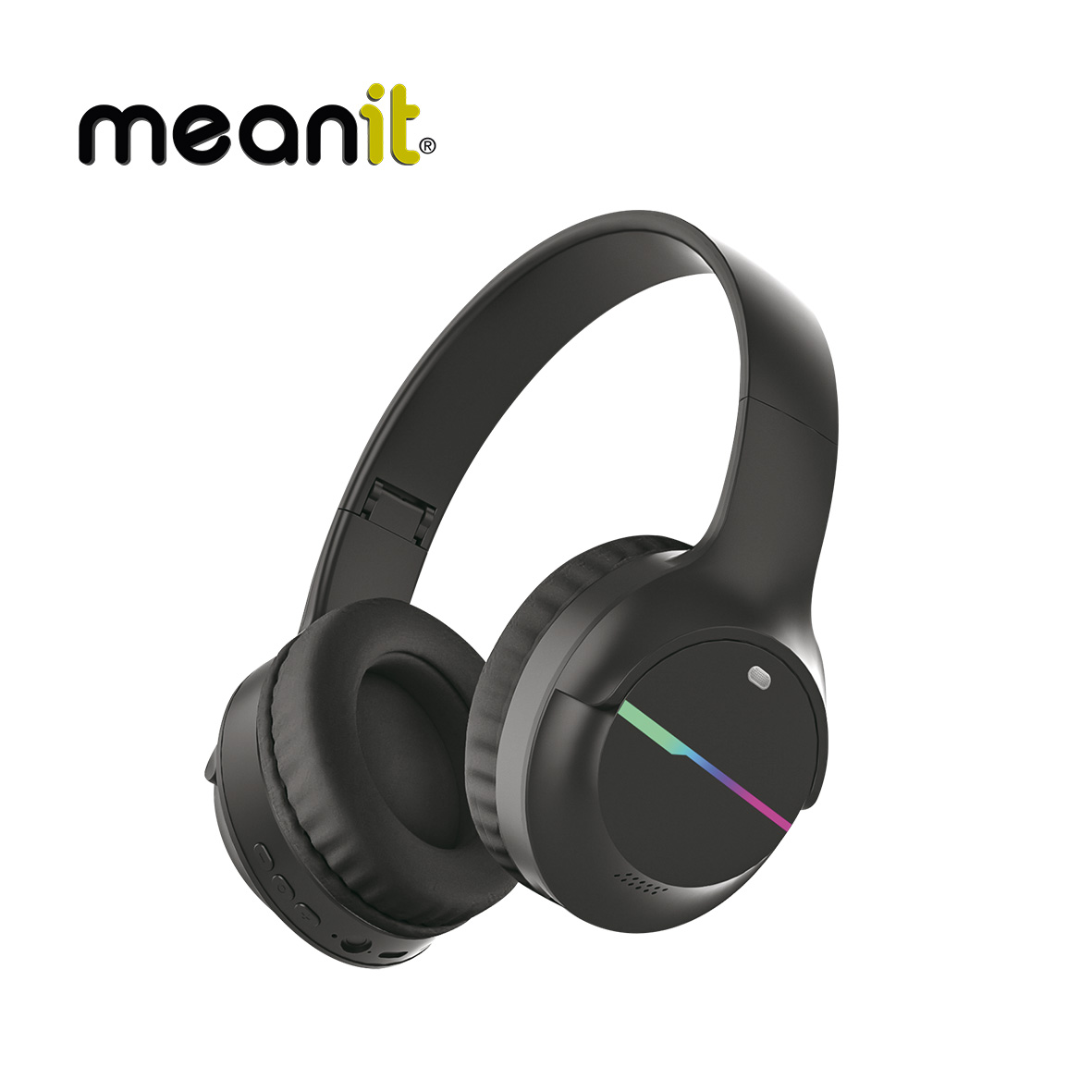 Headphones MeanIT B101 Bluetooth LED Black