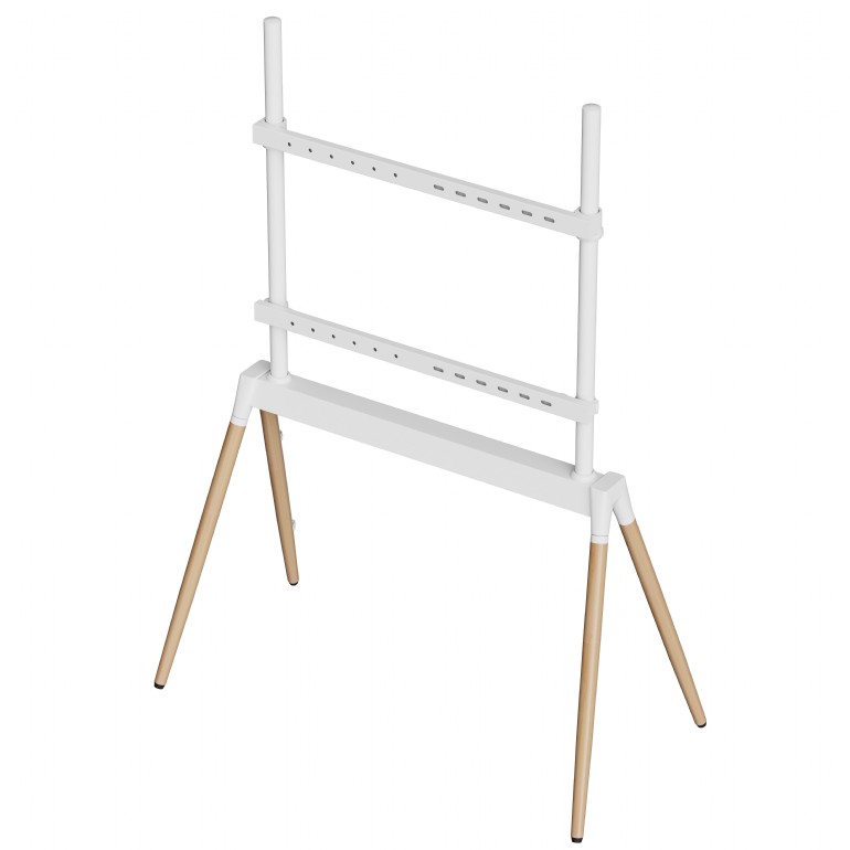 TV Floor Stand Gembird 55" - 86", white/wood