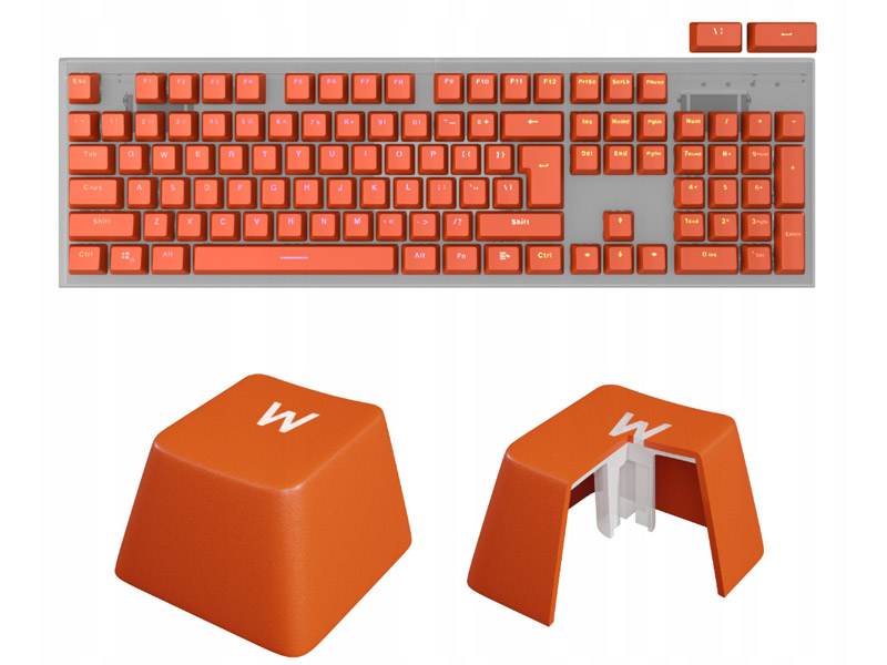 Keycaps Genesis Lead 300 Universal Orange Double Shot Gaming