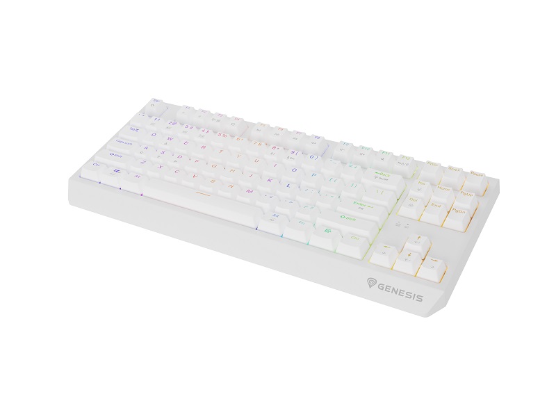 Keyboard Genesis Gaming Thor 230 TKL Wireless Mechanical RGB White Outemu Red Switches