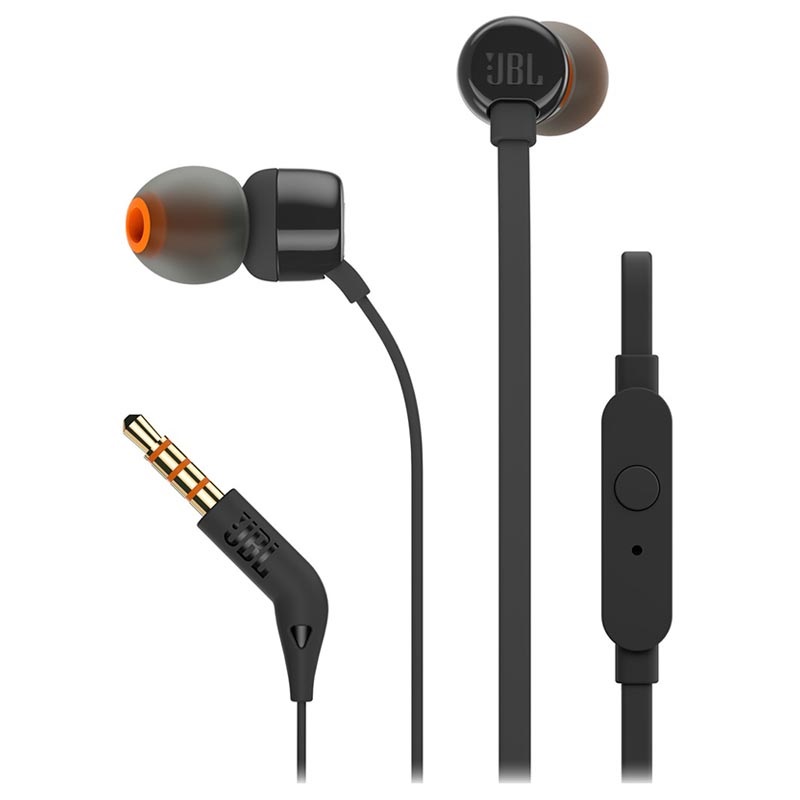 Earphones JBL T110 w/microphone Black