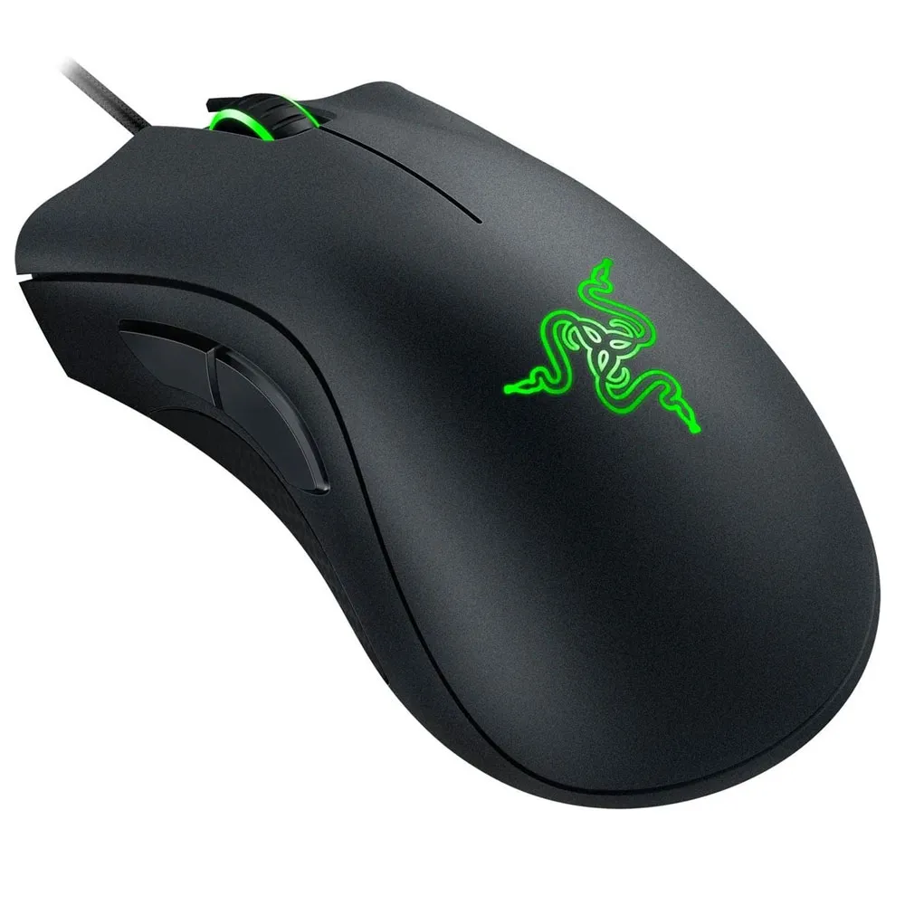 Mouse Razer DeathAdder Essential Ergonomic Gaming Optical Green Lighting-Black