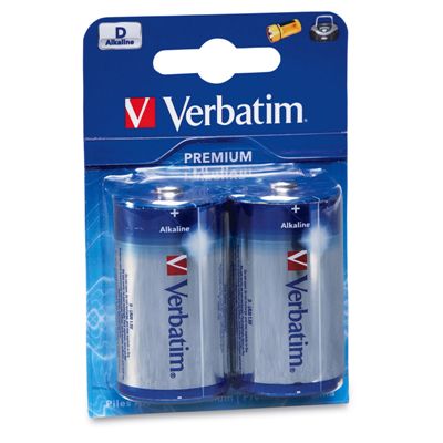 Batteries Verbatim D 2pack Alkaline