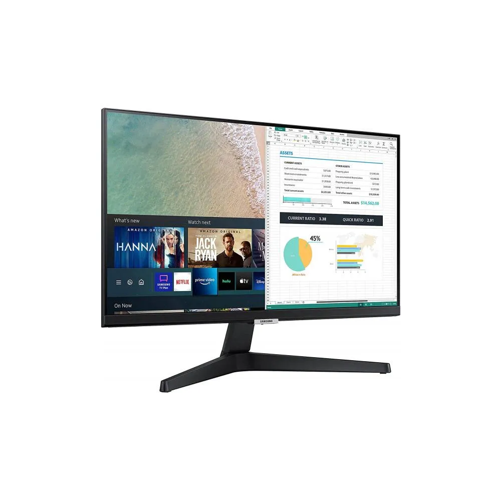 Monitor 24" Samsung LS24AM506NUXEN SMART M5 IPS FHD, HDMIx2, USB, WiFi, BT, Tizen, Speakers, Remote