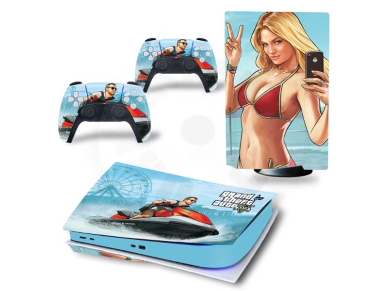 Vinyl cover (stickers) for console and controller - Grand Theft Auto 5 v1 (PS5 Disc Edition)